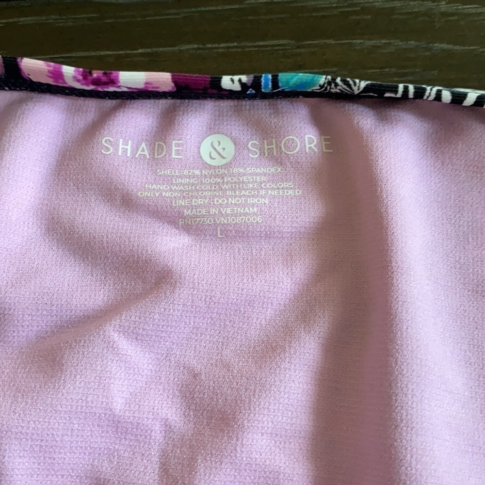 Like New Dark Floral hipster Bikini Bottom L - Picture 6 of 11